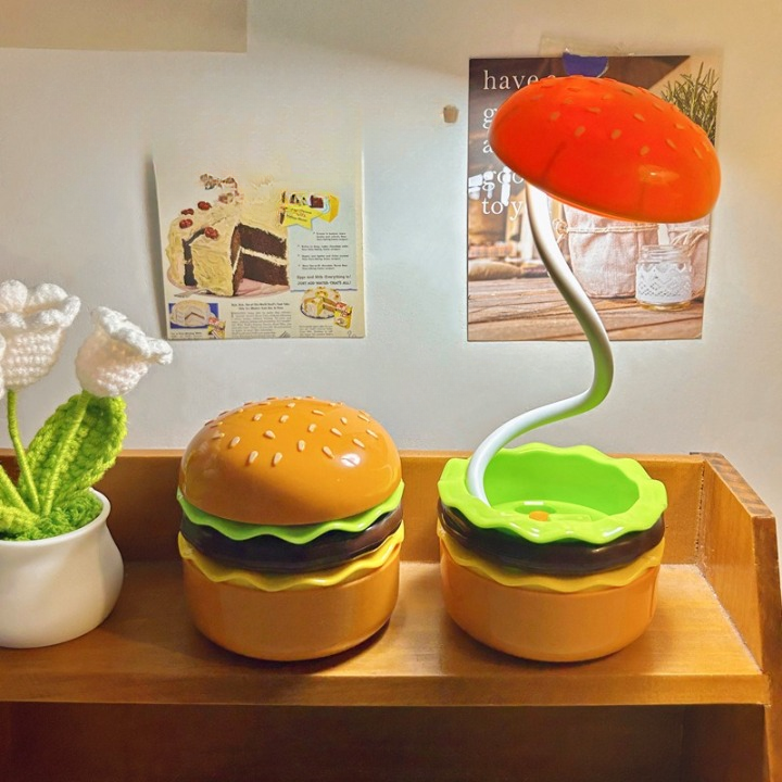 Rechargeable Burger Shape Table Lamp