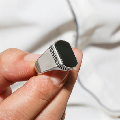 Izmir Black Aqeeq Ring (TURKISH MADE IMPORTED RING)