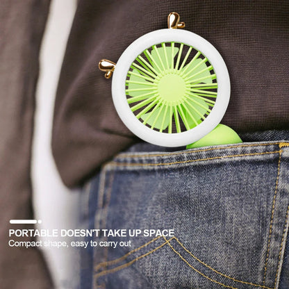 Rechargeable Mini Portable Fan with Night Light