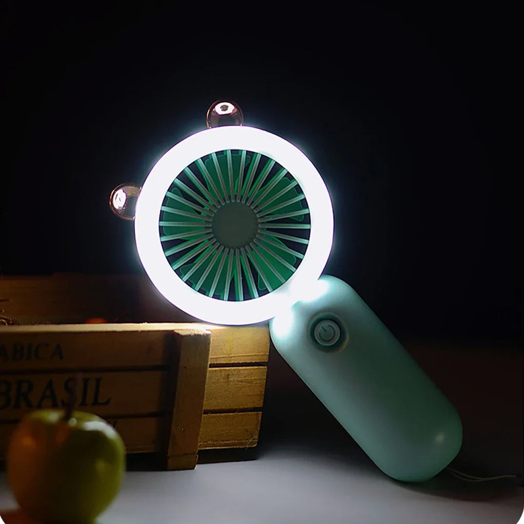 Rechargeable Mini Portable Fan with Night Light
