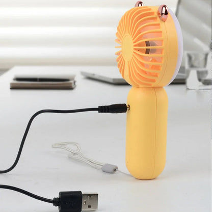 Rechargeable Mini Portable Fan with Night Light